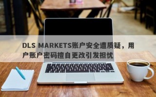 DLS MARKETS账户安全遭质疑，用户账户密码擅自更改引发担忧