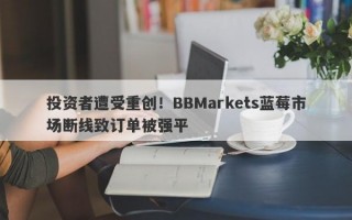 投资者遭受重创！BBMarkets蓝莓市场断线致订单被强平