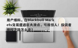 用户爆料，在Blackbull Markets交易遭遇巨大滑点，亏损惊人！投资者维权之路怎么走？