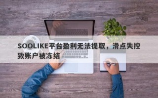 SOOLIKE平台盈利无法提取，滑点失控致账户被冻结