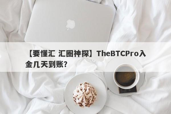 【要懂汇 汇圈神探】TheBTCPro入金几天到账？
-第1张图片-要懂汇圈网